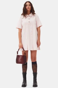 GANNI Sett | Denimklær<Pink Denim Mini-kjole ChalkPink
