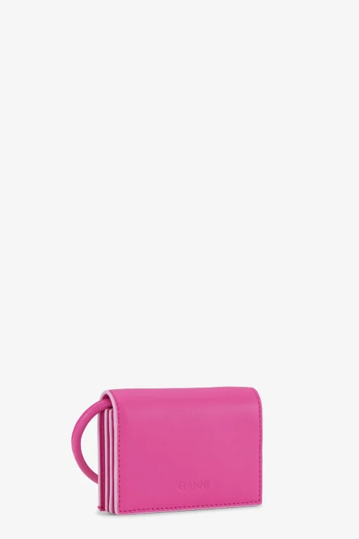 GANNI Lommebøker | Mini Vesker<Pink Bou On Strap-lommebok ShockingPink