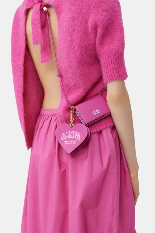 GANNI Lommebøker | Mini Vesker<Pink Bou On Strap-lommebok ShockingPink