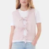 GANNI Strikkeplagg<Pink Light Mohair Tie String-vest LilacSachet