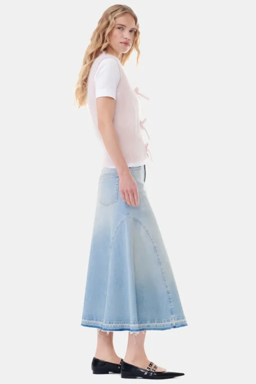 GANNI Strikkeplagg<Pink Light Mohair Tie String-vest LilacSachet