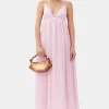 GANNI Kjoler<Pink Satin Strap-kjole ChalkPink