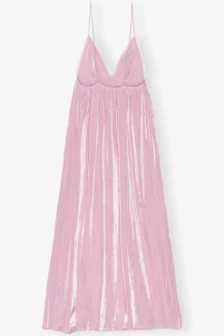 GANNI Kjoler<Pink Satin Strap-kjole ChalkPink