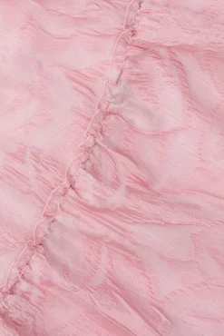 GANNI Kjoler<Pink Textured Cloqué Layer-kjole BleachedMauve