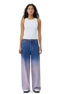 GANNI Fabrics Of The Future<Purple Future Denim Wide-jeans Bleach