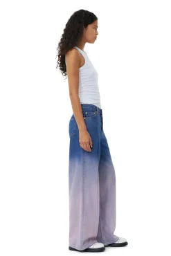 GANNI Fabrics Of The Future<Purple Future Denim Wide-jeans Bleach