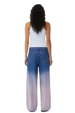 GANNI Fabrics Of The Future<Purple Future Denim Wide-jeans Bleach