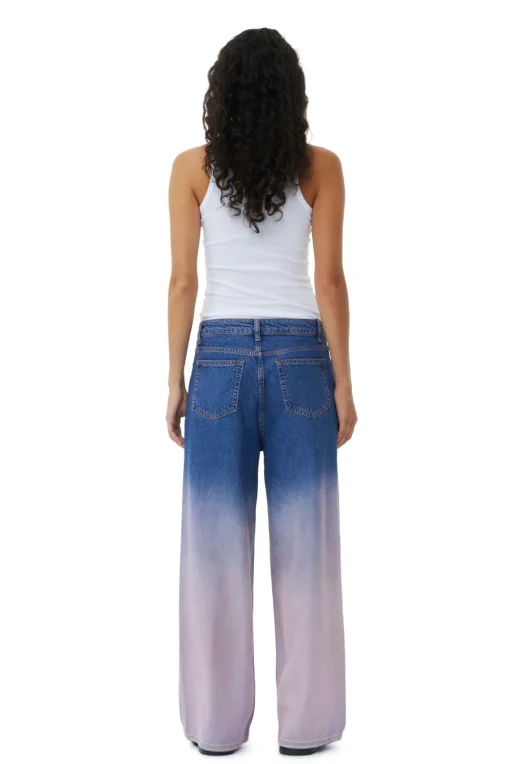 GANNI Fabrics Of The Future<Purple Future Denim Wide-jeans Bleach