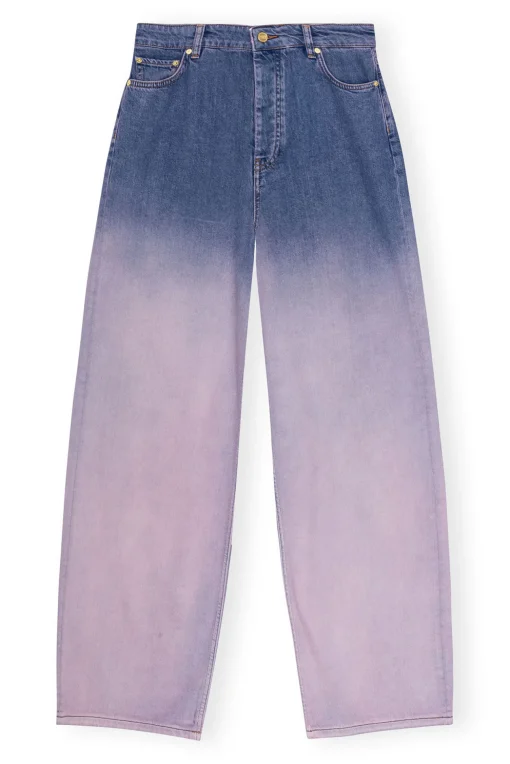 GANNI Fabrics Of The Future<Purple Future Denim Wide-jeans Bleach