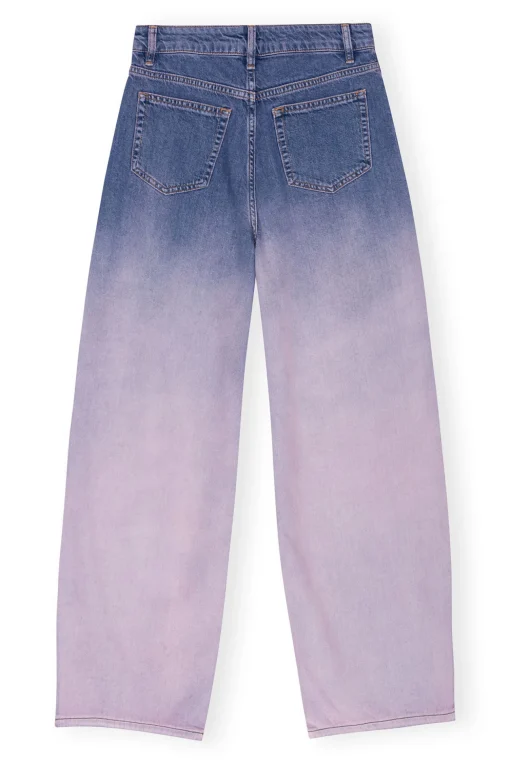 GANNI Fabrics Of The Future<Purple Future Denim Wide-jeans Bleach