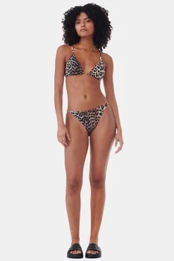 GANNI Leopardmønster Klær<Recycled Printed String-bikinitopp Leopard