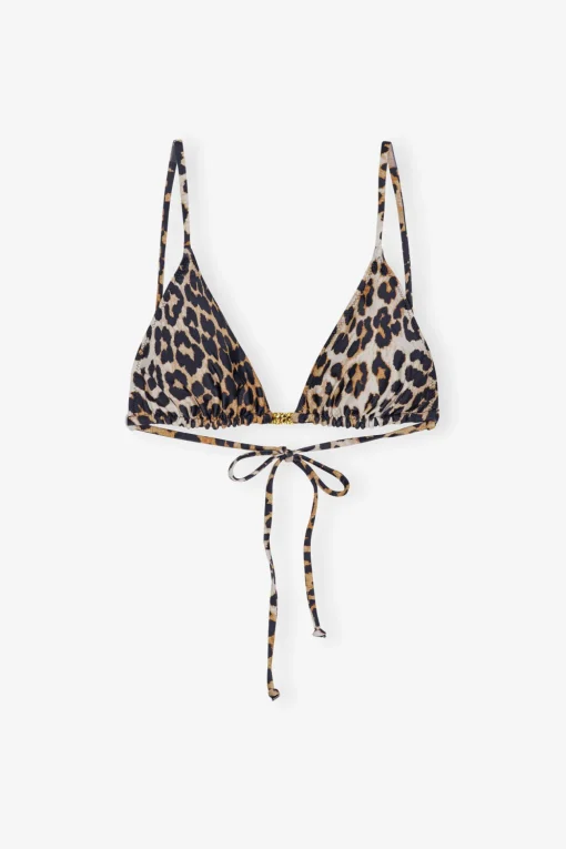 GANNI Leopardmønster Klær<Recycled Printed String-bikinitopp Leopard