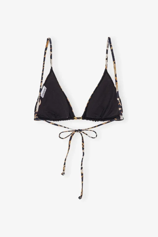 GANNI Leopardmønster Klær<Recycled Printed String-bikinitopp Leopard