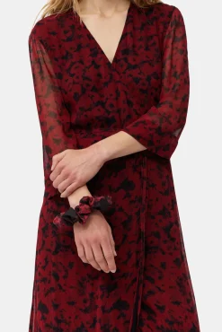 GANNI Accessories Til Hår | Små Gaver<Red Botanical Jacquard-strikk HighRiskRed