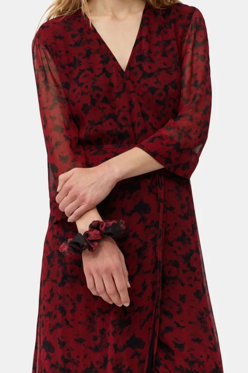 GANNI Accessories Til Hår | Små Gaver<Red Botanical Jacquard-strikk HighRiskRed