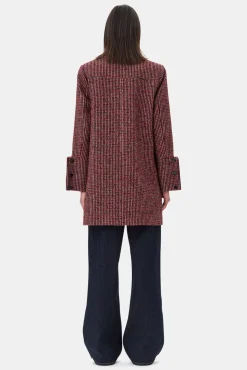 GANNI Trending Now | Kåper & Jakker<Red Check Midi-jakke RacingRed