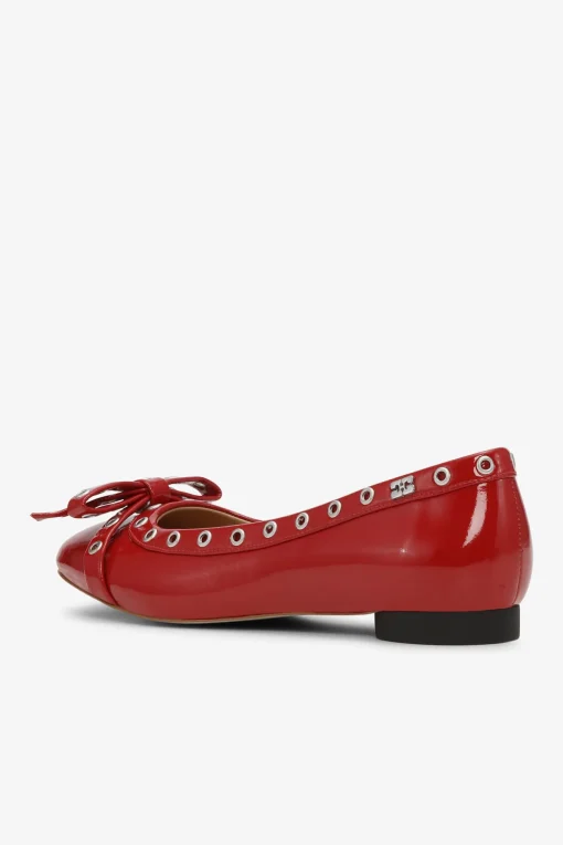 GANNI Sko | Ballerinasko<Red Eyelet Bow-ballerinasko RacingRed