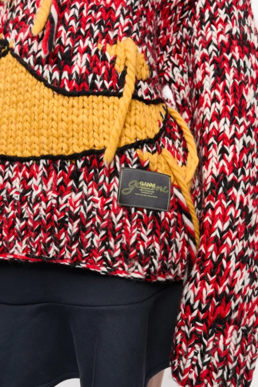 GANNI Trending Now | Strikkeplagg<Red Handknit High Neck-genser RacingRed