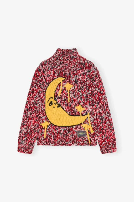 GANNI Trending Now | Strikkeplagg<Red Handknit High Neck-genser RacingRed