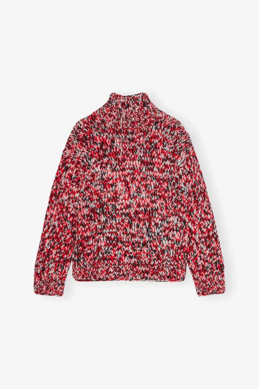 GANNI Trending Now | Strikkeplagg<Red Handknit High Neck-genser RacingRed