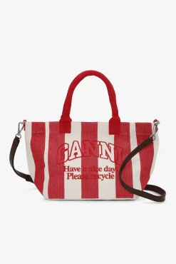 GANNI Små Gaver | Crossbody Vesker<Red Striped Small-handleveske BarbadosCherry