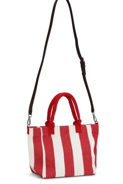 GANNI Små Gaver | Crossbody Vesker<Red Striped Small-handleveske BarbadosCherry