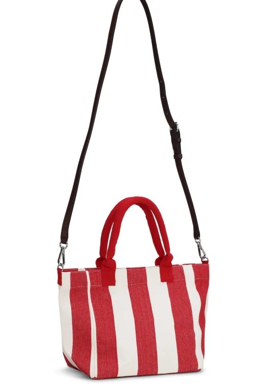 GANNI Små Gaver | Crossbody Vesker<Red Striped Small-handleveske BarbadosCherry