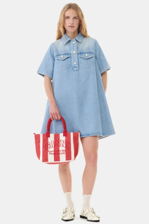 GANNI Små Gaver | Crossbody Vesker<Red Striped Small-handleveske BarbadosCherry