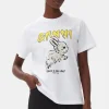 GANNI T-skjorter | Topper<Relaxed Bunny T-skjorte BrightWhite
