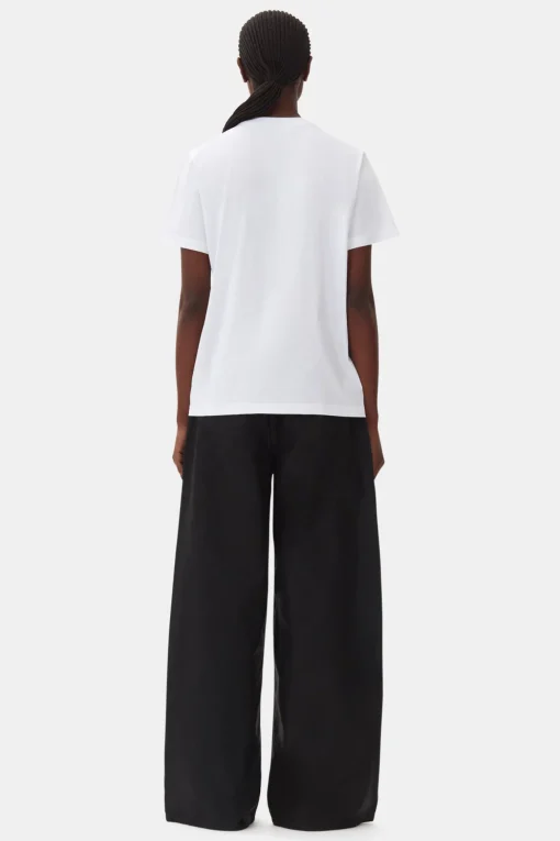 GANNI T-skjorter | Topper<Relaxed Bunny T-skjorte BrightWhite