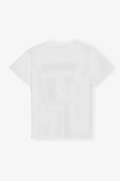 GANNI T-skjorter | Topper<Relaxed Bunny T-skjorte BrightWhite
