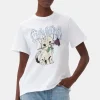 GANNI T-skjorter | Topper<Relaxed Cat T-skjorte BrightWhite