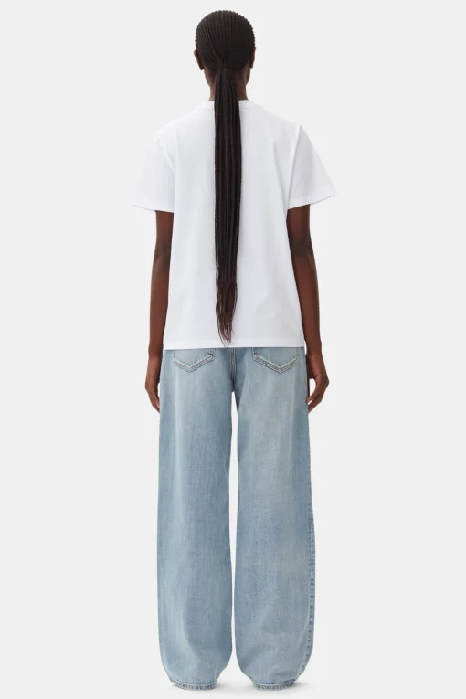 GANNI T-skjorter | Topper<Relaxed Cat T-skjorte BrightWhite