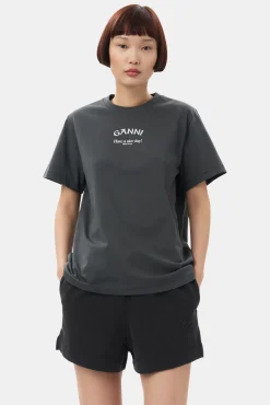 GANNI Plus Size Klær | T-skjorter<Relaxed -T-skjorte VolcanicAsh