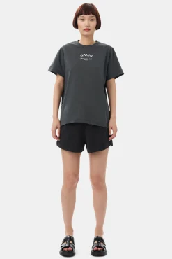 GANNI Plus Size Klær | T-skjorter<Relaxed -T-skjorte VolcanicAsh