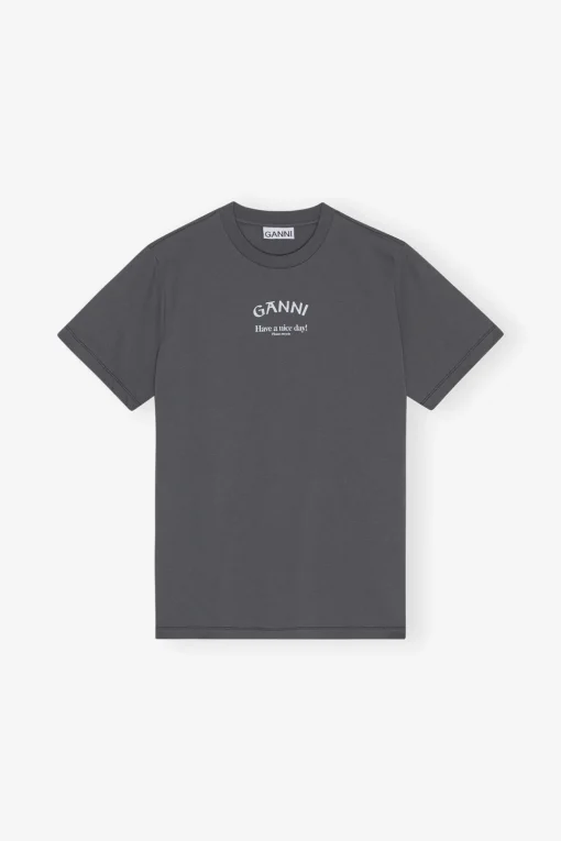 GANNI Plus Size Klær | T-skjorter<Relaxed -T-skjorte VolcanicAsh