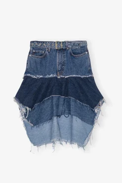 GANNI Fabrics Of The Future | Denimklær<Reworked Flounce-topp Denim