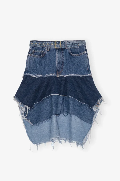 GANNI Fabrics Of The Future | Denimklær<Reworked Flounce-topp Denim