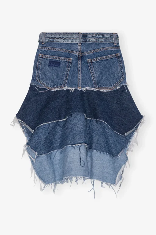 GANNI Fabrics Of The Future | Denimklær<Reworked Flounce-topp Denim