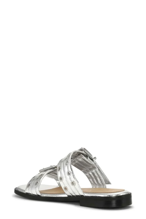 GANNI Sko | Sandaler<Feminine Buckle Two-Strap-Sandal Silver