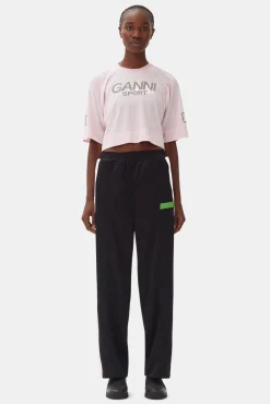 GANNI Ganni Exclusives | Bukser<Sporty Jersey Straight Leg Pants Black