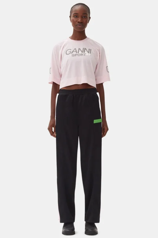 GANNI Ganni Exclusives | Bukser<Sporty Jersey Straight Leg Pants Black
