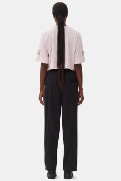GANNI Ganni Exclusives | Bukser<Sporty Jersey Straight Leg Pants Black