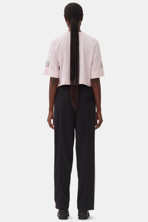 GANNI Ganni Exclusives | Bukser<Sporty Jersey Straight Leg Pants Black
