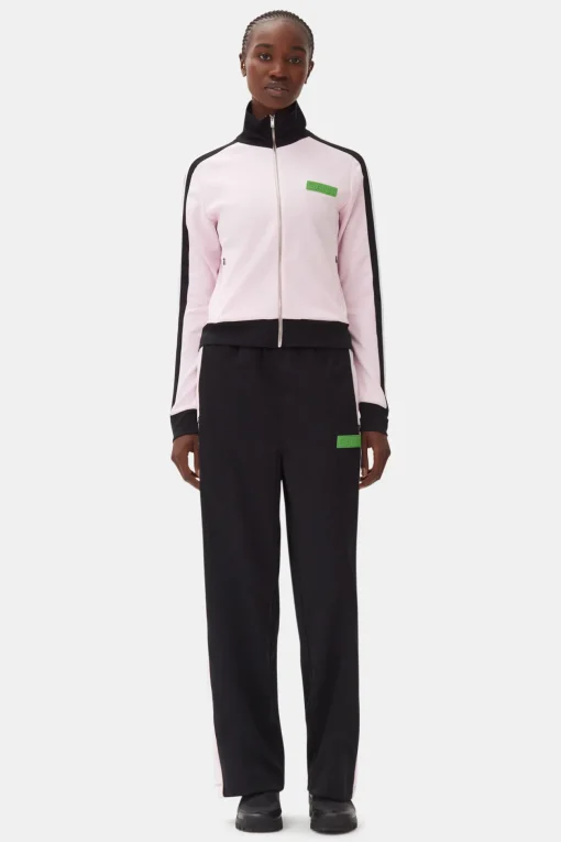 GANNI Ganni Exclusives | Kåper & Jakker<Sporty Jersey Tracksuit Jacket Black