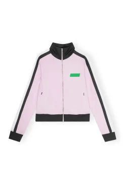 GANNI Ganni Exclusives | Kåper & Jakker<Sporty Jersey Tracksuit Jacket Black