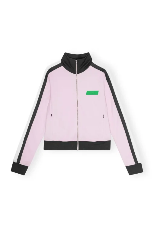 GANNI Ganni Exclusives | Kåper & Jakker<Sporty Jersey Tracksuit Jacket Black