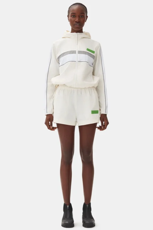 GANNI Ganni Exclusives<Stretch Shell Shorts Egret