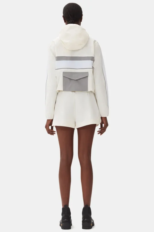 GANNI Ganni Exclusives<Stretch Shell Shorts Egret