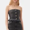 GANNI Trending Now | Sett<Washed Black Denim-topp WashedBlack/Black